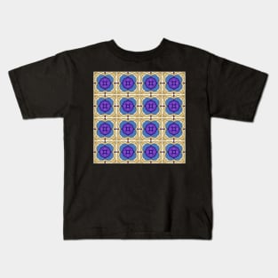 Patchwork Quilt Pattern with Ornate Motifs Kids T-Shirt